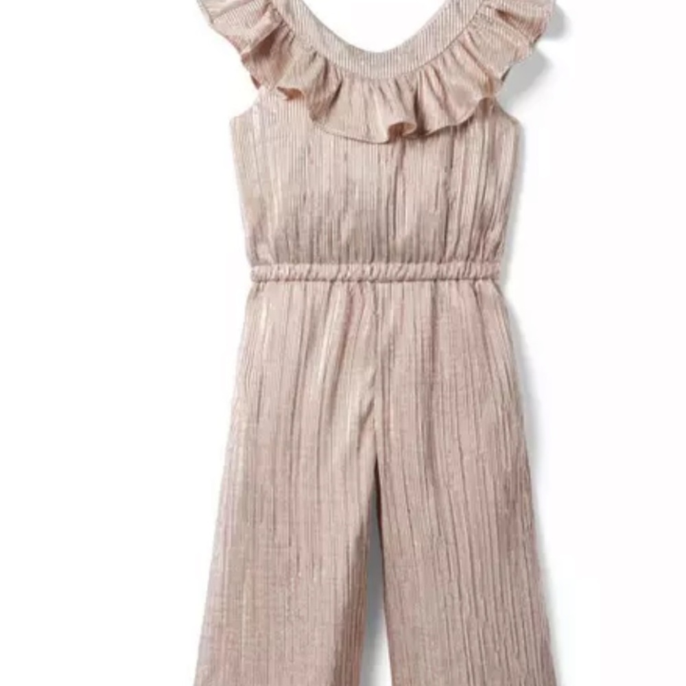Metallic Plisse Ruffle Jumpsuit  Janie and Jack size 12 Girl Teen